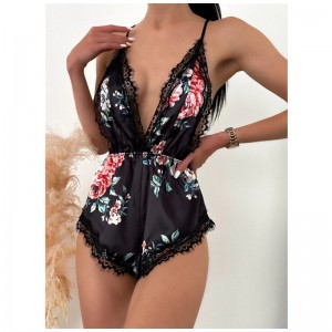 Sexy Hollow Out Floral Bodysuit Υψηλή κομμένα V Leck Εσώρουχα Teddy Ultra Λεπτό Αναπνεύσιμο Γυναίκες Ερωτικά Σέξι Εσώρουχα Πώληση Προϊόντα